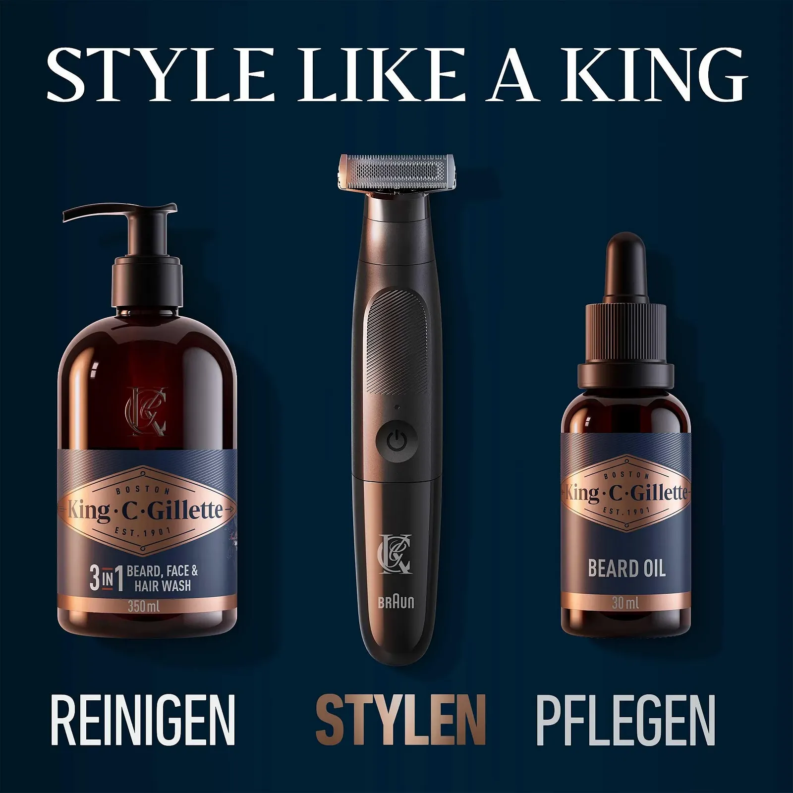 Подарочный набор для бритья King C. Gillette Heritage мужской для ухода за бородой, фото №7 Подарочный набор для бритья King C. Gillette Heritage мужской для ухода за бородой, фото №7