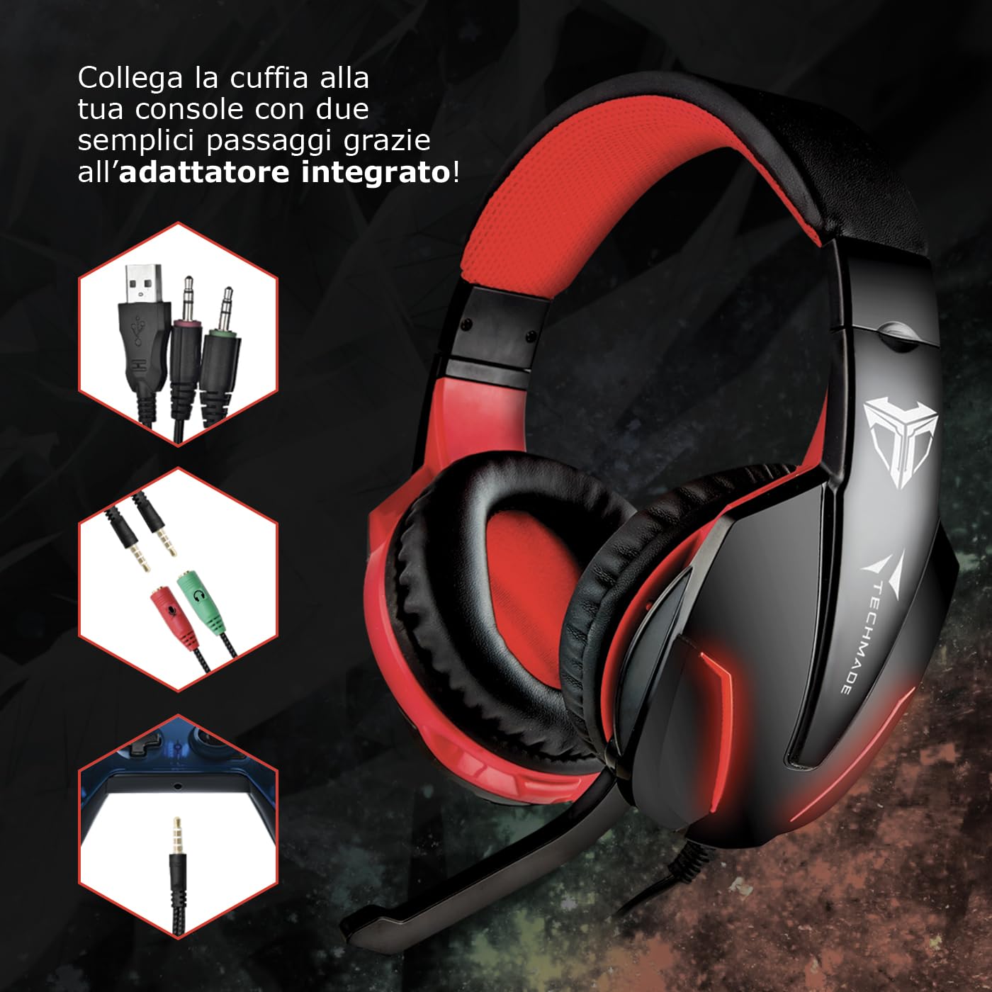 Наушники AC Milan TM-FL1-MIL A.C. Milan 1899 Красный/Чёрный, фото №6