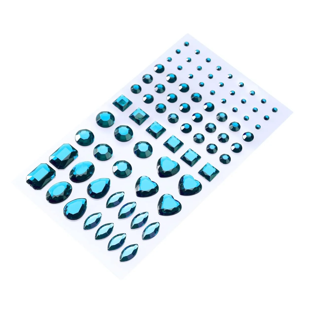 Наклейки акриловые кристаллы Lurrose 3 шт разные формы небесно-голубой, фото №8