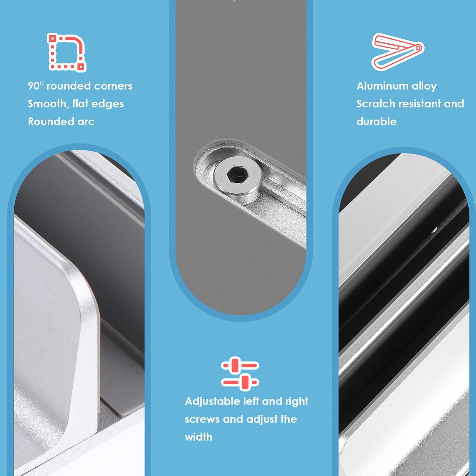 Вертикальна підставка для ноутбука SEWACC з алюмінієвого сплаву з двома слотами, що заощаджує місце, фото №3