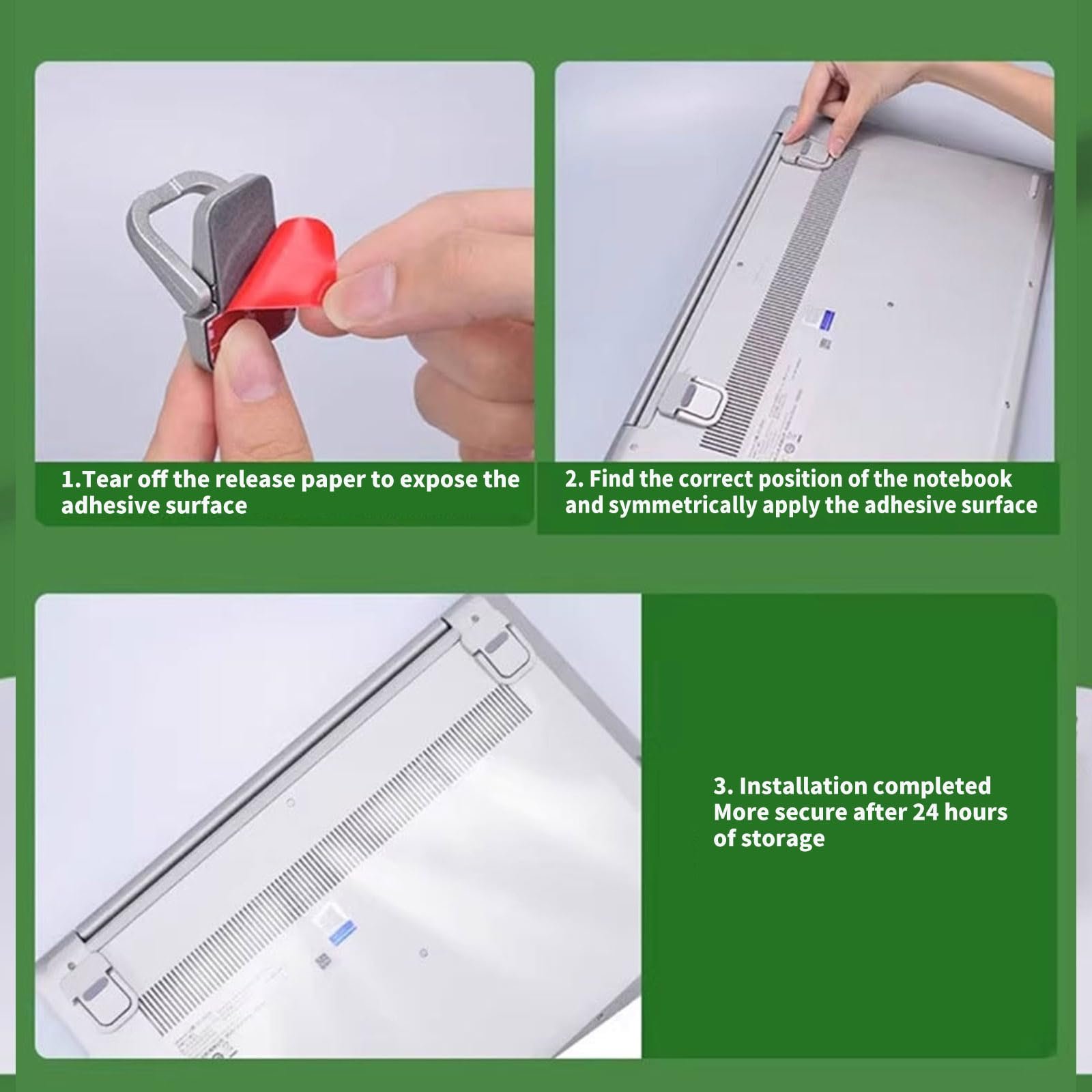 Подставка для ноутбука с регулировкой высоты, алюминиевая, складная, улучшенная позиция, фото №5