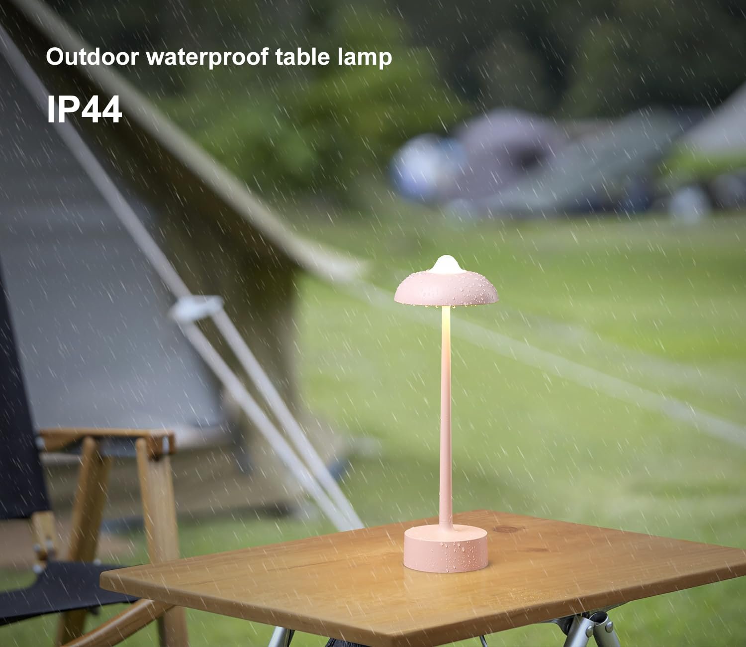 Настільна лампа DAWALIGHT акумуляторна LED сенсорна IP44 2700-6500K рожева, фото №5