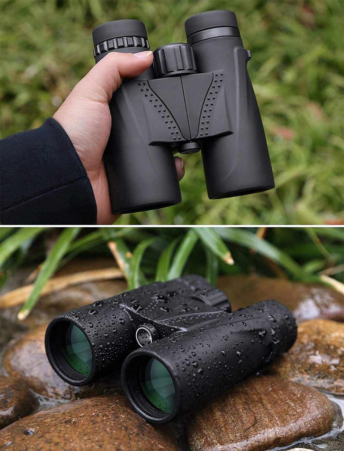 Бинокль Classic HD 10x42 водонепроницаемый без запотевания BAK4 FMC, фото №2