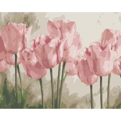 Картина по номерам Розовые тюльпаны 40х50 см [tsi244469-TSI], фото №1