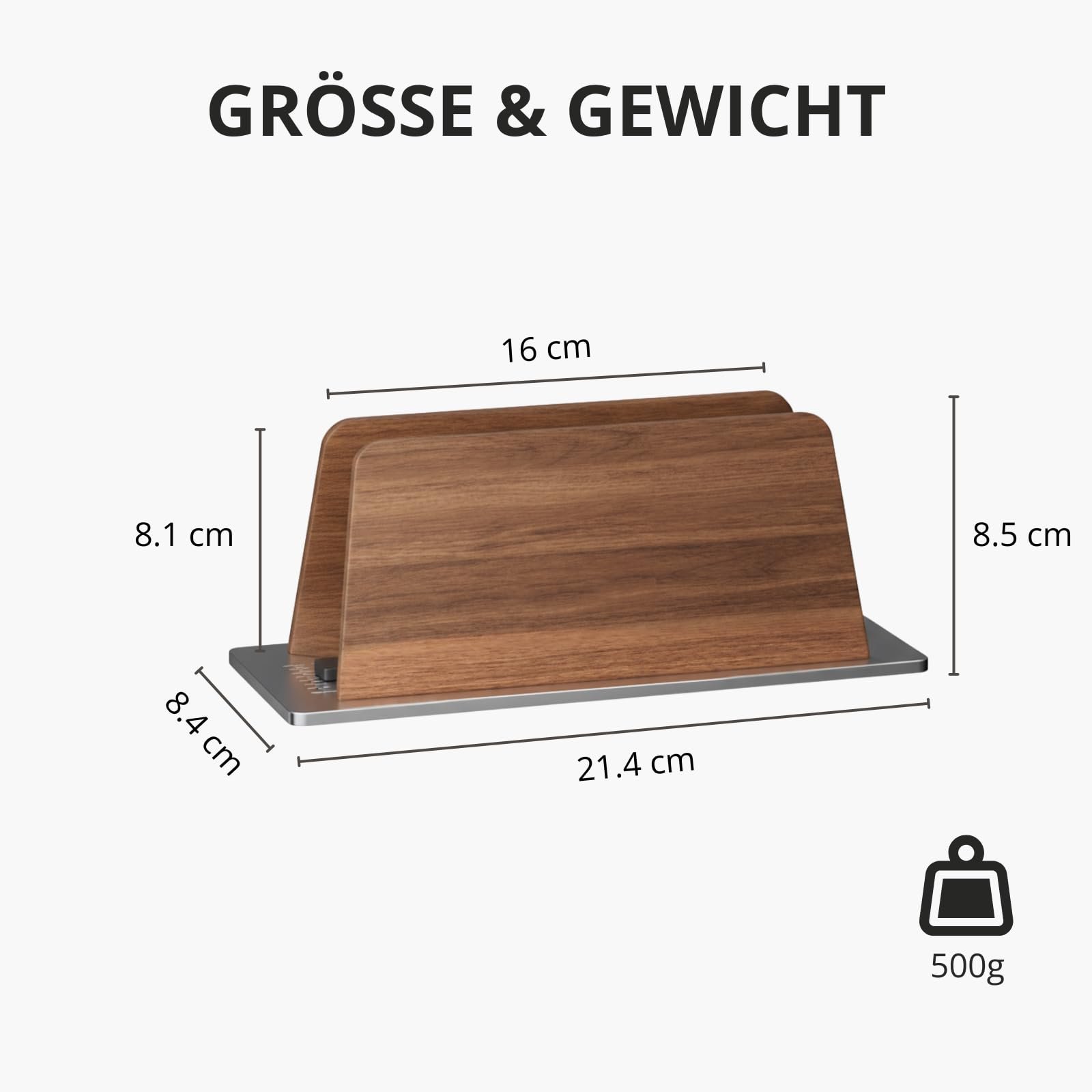 Подставка для ноутбука Muso Wood Vertical, алюминий и дерево орех, регулируемая, для MacBook Pro/Air, iPad, Samsung, планшетов, ноутбуков, фото №6 Подставка для ноутбука Muso Wood Vertical, алюминий и дерево орех, регулируемая, для MacBook Pro/Air, iPad, Samsung, планшетов, ноутбуков, фото №6
