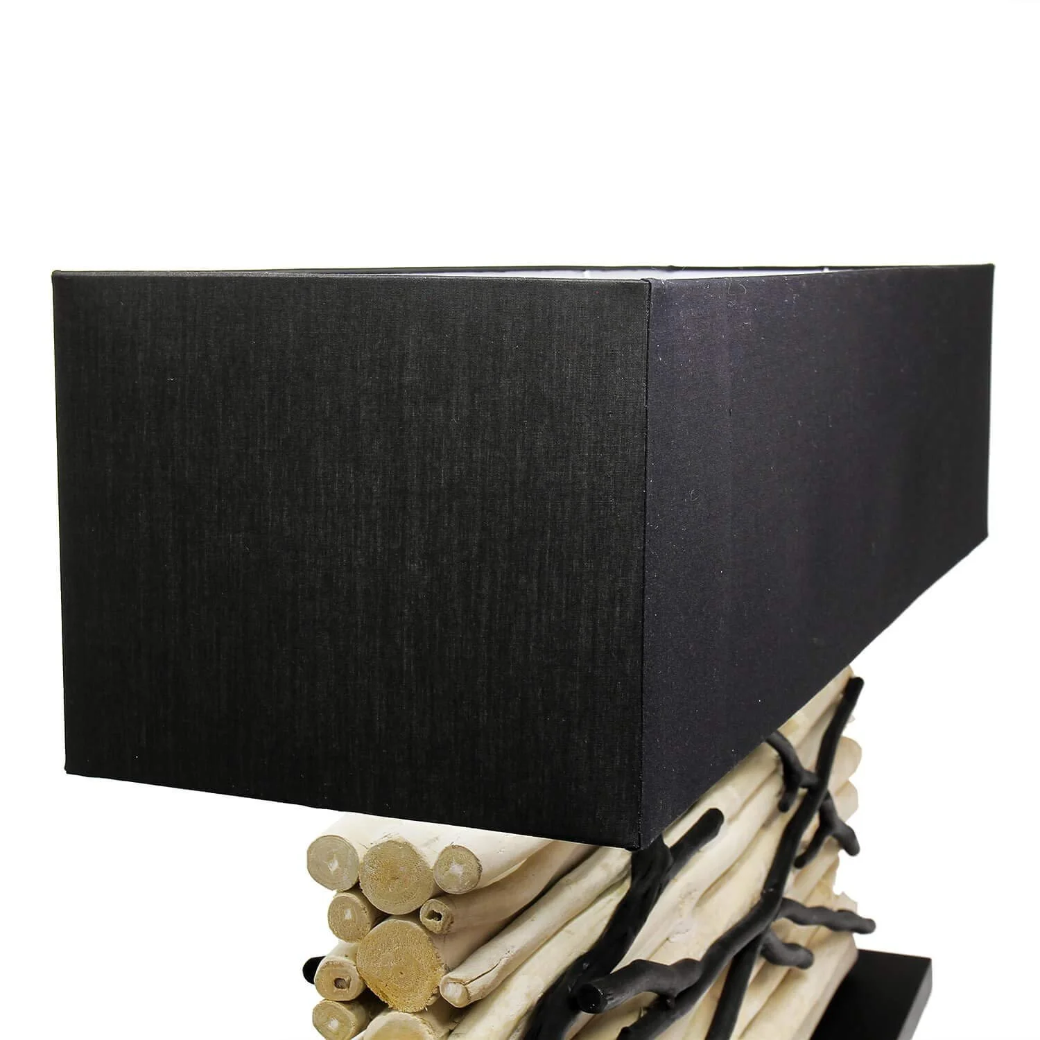 Настільна лампа Licht-Erlebnisse Driftwood Fabric 2x E27 80 см, фото №3