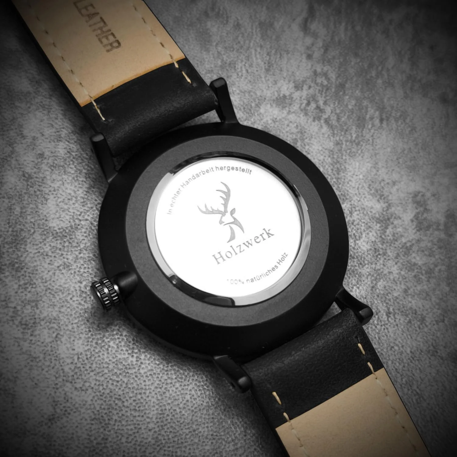 Часы Унисекс Holzwerk Germany Дизайнерские Плоские Мужские Женские Эко Натуральный Деревянный Ремешок Аналоговые Классические Кварцевые Коричневый Черный Кожаный Ремешок, фото №5