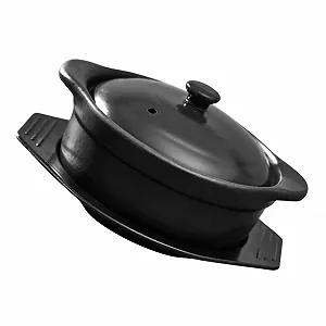 Керамическая кастрюля Cabilock с крышкой и ручками Термостойкая Равномерное распределение тепла - Фото 1