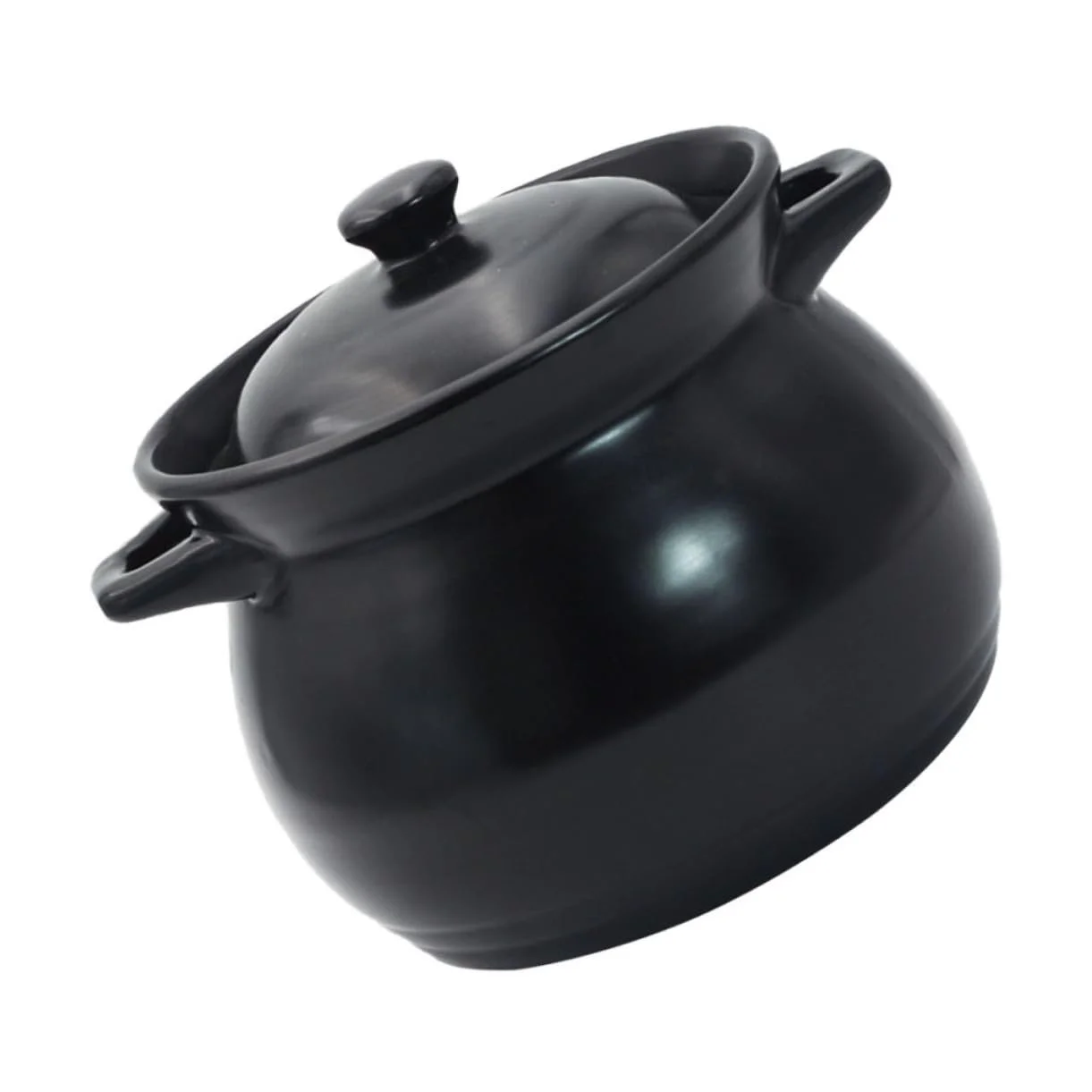 Кастрюля керамическая VALICLUD Ceramic Casserole термостойкая для тушеной курицы и риса черная, фото №1