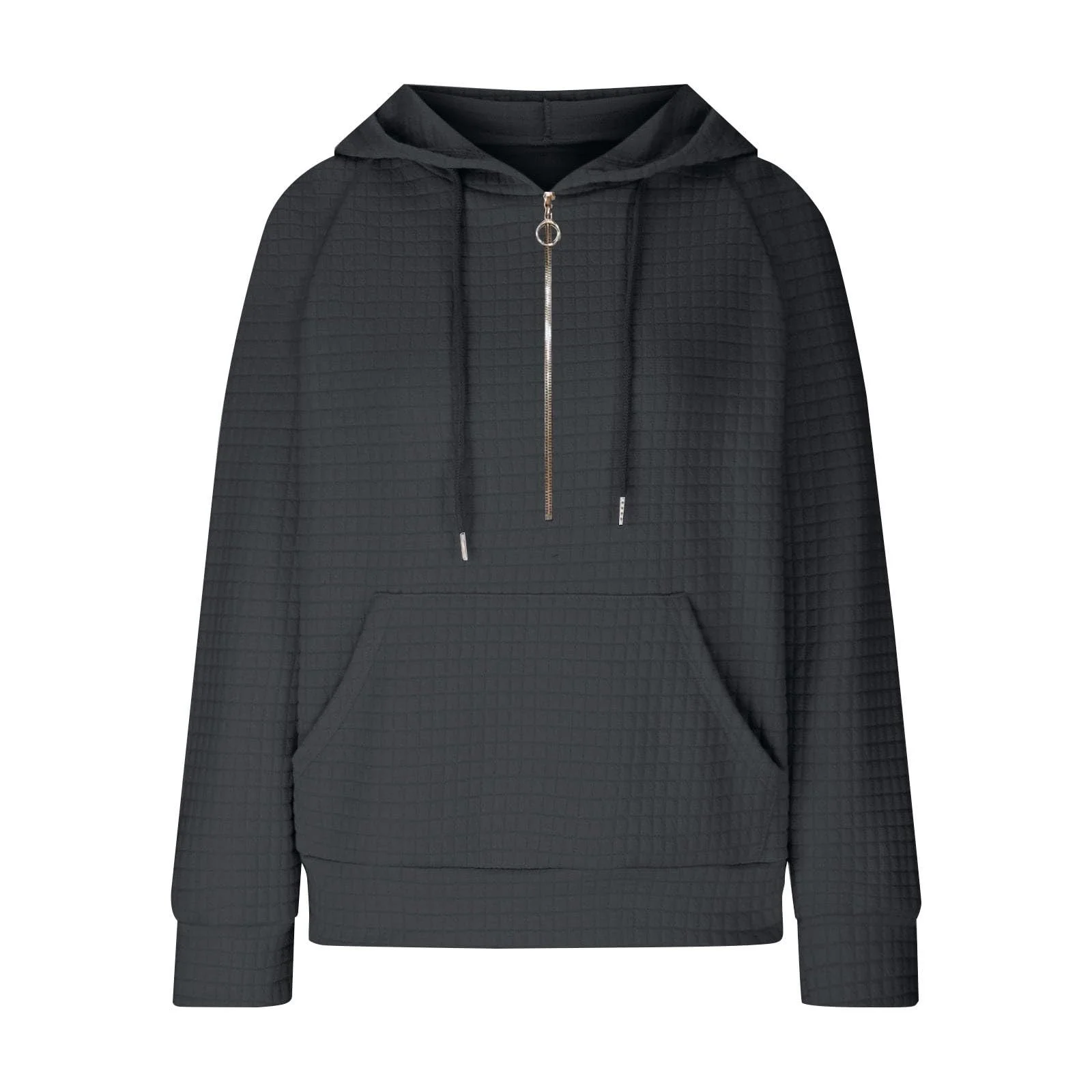 Худі Qixiu Damenscheck на блискавці з довгими рукавами, фото №3