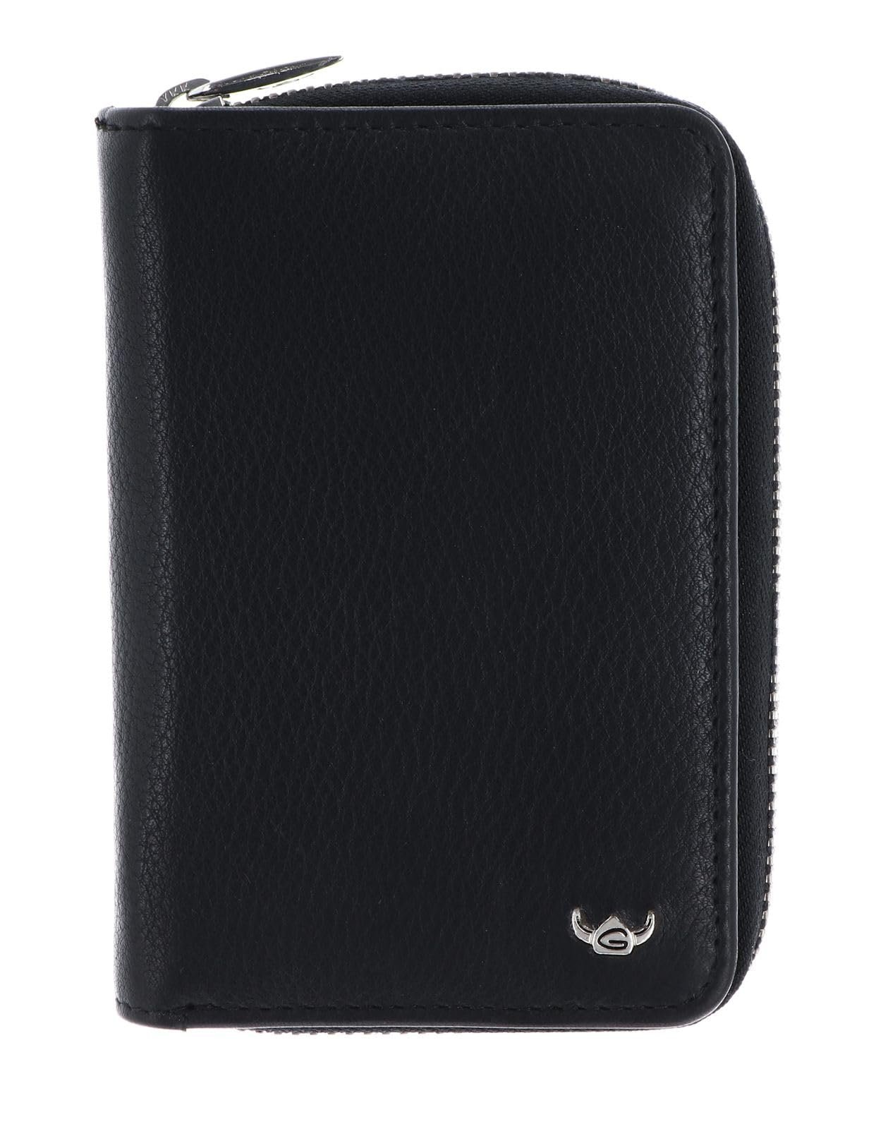 Гаманець шкіряний Golden Head Capri RFID Protection 8 cm, чорний, фото №6