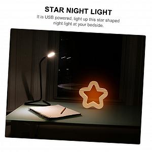 Лампа DOITOOL Деревянная Звезда LED Ночник USB synthetic.ua - Фото 1