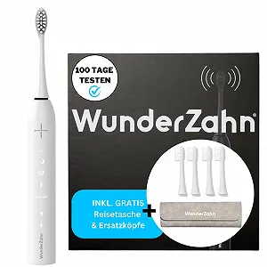 Электрическая зубная щетка WunderZahn Clean Pro Sonic 4 режима чистки,, аккумулятор на 8 недель Белая - Фото 1