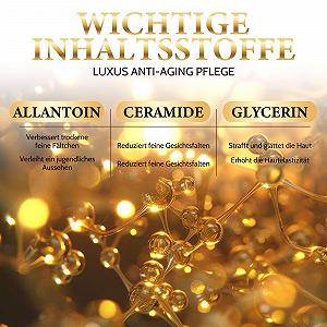 Маска для лица Коллаген Gold 24k, Роскошный антивозрастной уход, Увлажнение, Подтяжка и Омоложение Кожи, 10 штук в упаковке synthetic.ua - Фото 1