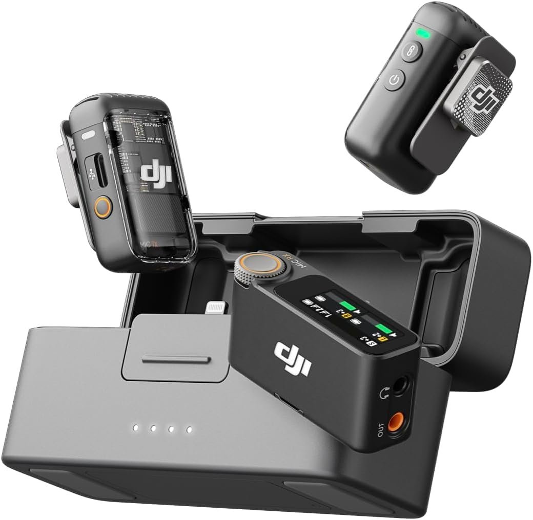 Мікрофонна радіосистема DJI Mic 2 (2 TX + 1 RX + Charging Case) Black, фото №1