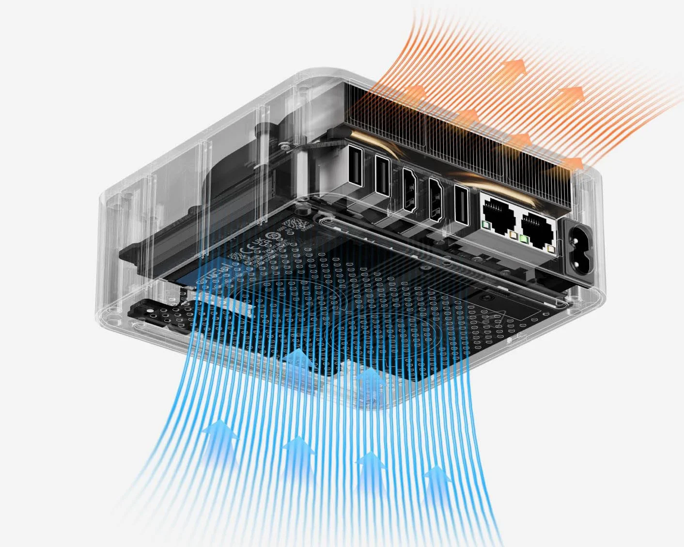 Міні ПК Beelink EQR6 / AMD Ryzen 5 6600H / RAM 16GB / SSD 500GB / AMD Radeon Graphics / 2 x HDMI / 2 x LAN / Wi-Fi 6 / Windows 11 / Сірий, фото №2 Міні ПК Beelink EQR6 / AMD Ryzen 5 6600H / RAM 16GB / SSD 500GB / AMD Radeon Graphics / 2 x HDMI / 2 x LAN / Wi-Fi 6 / Windows 11 / Сірий, фото №2