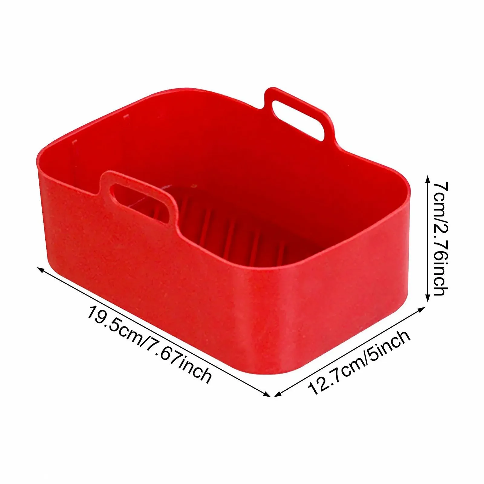 Силіконова корзина для аерофритюрниці багаторазова, для 8QT, антипригарна, термостійка, 17,6 x 12,7 x 6,5 см, фото №2 Силіконова корзина для аерофритюрниці багаторазова, для 8QT, антипригарна, термостійка, 17,6 x 12,7 x 6,5 см, фото №2
