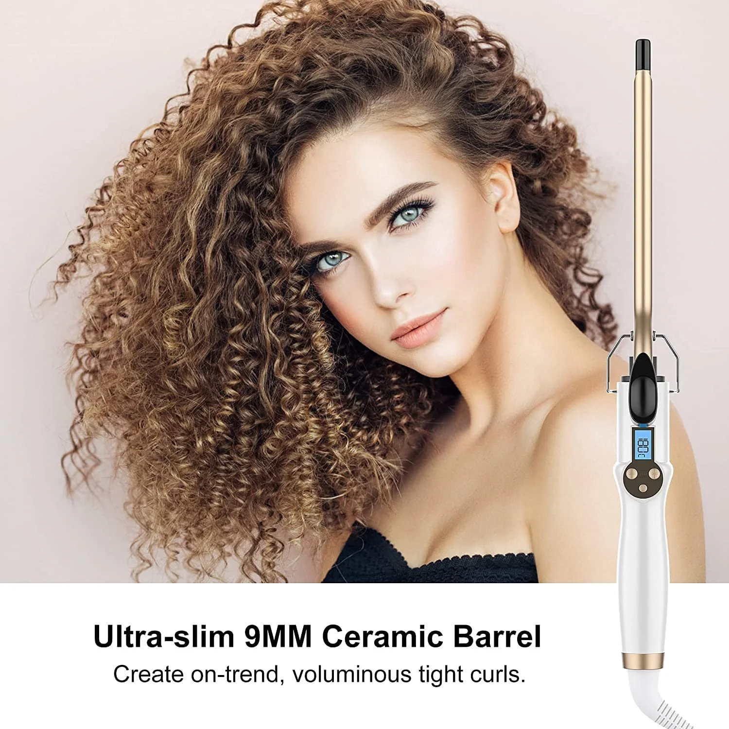 Плойка AIMERVO Afro Hair Curler 9 мм 110-210°C LCD Ceramic, фото №2