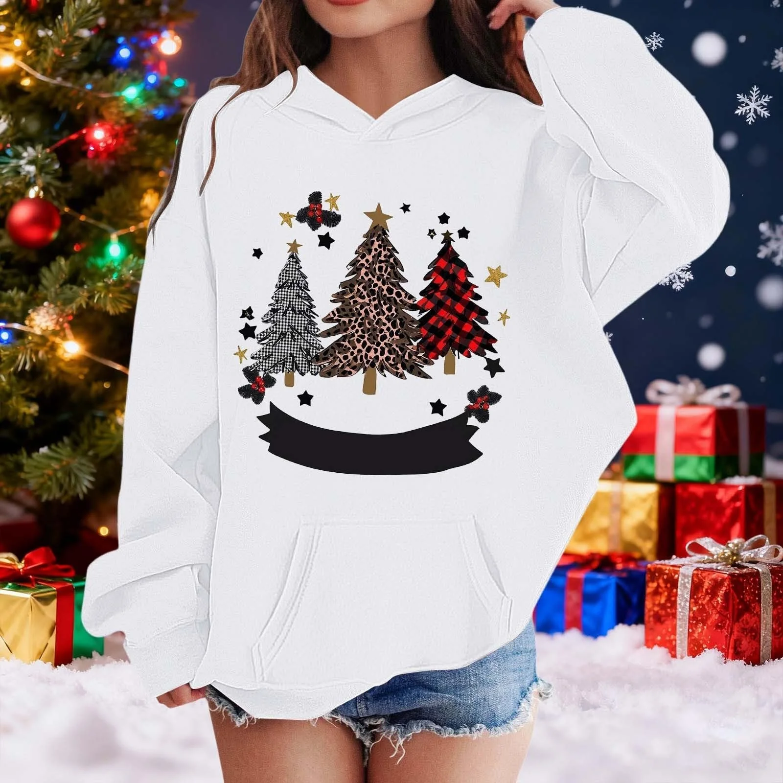 Худи Generisch Рождественский Свитер Девочка Рождественский Пуловер Худи Рождественский Длинный Рукав с Рождественским Мотивом Легкий Рождественский Наряд Удобный Рождественский Костюм, фото №5 Худи Generisch Рождественский Свитер Девочка Рождественский Пуловер Худи Рождественский Длинный Рукав с Рождественским Мотивом Легкий Рождественский Наряд Удобный Рождественский Костюм, фото №5