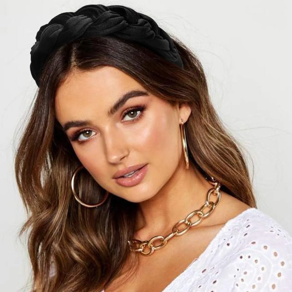 Плетений обруч для волосся Оксамитовий, фото №9