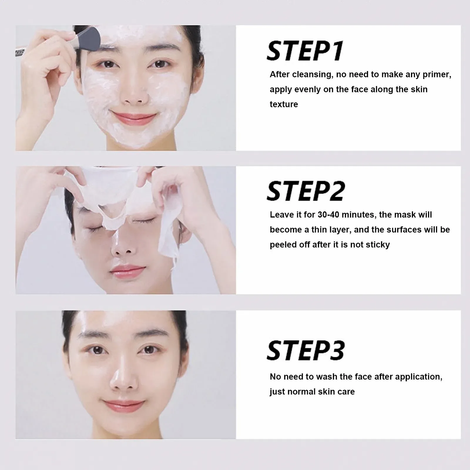 Маска для лица Mivceklw Успокаивающее восстановление, глубокое питание, восстанавливающая формула, увлажняющая маска для сухой, грубой, комбинированной и жирной кожи, 14,5 x 4,4 см, фото №8