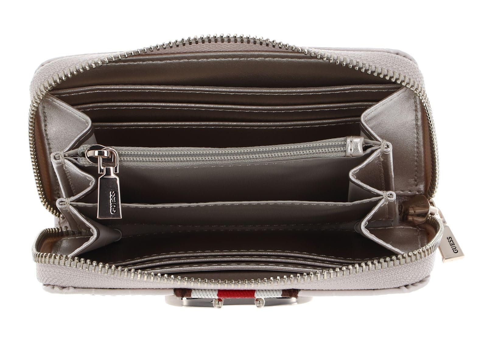 Гаманець GUESS Nelka SLG Zip Around Wallet M Stone, фото №2