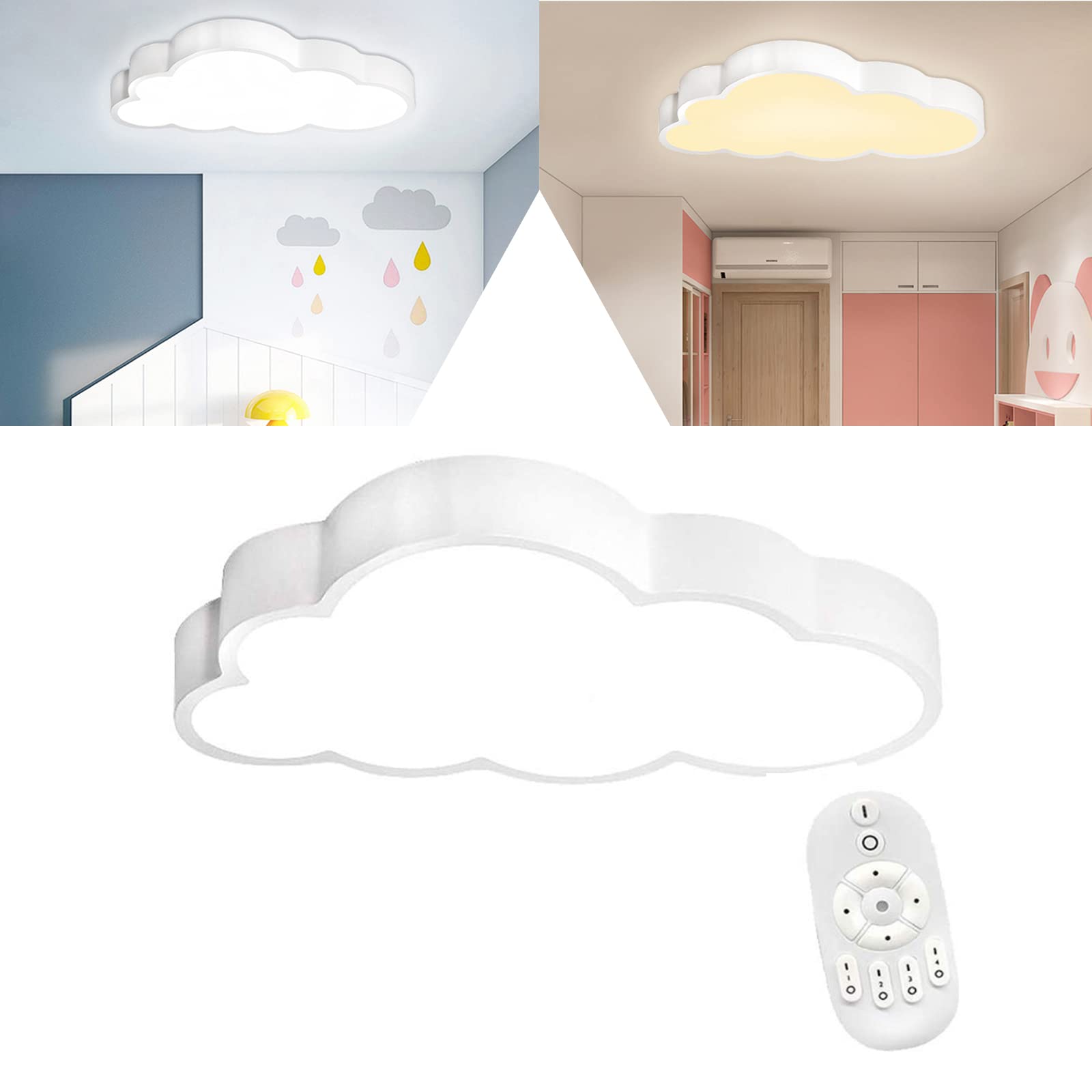 Светильник YRHome 48 Вт Dimmable Cloud LED потолочный светильник эффект облаков лампа акрил IP44 с пультом дистанционного управления детская комната ультратонкий спальня детская комната, фото №1