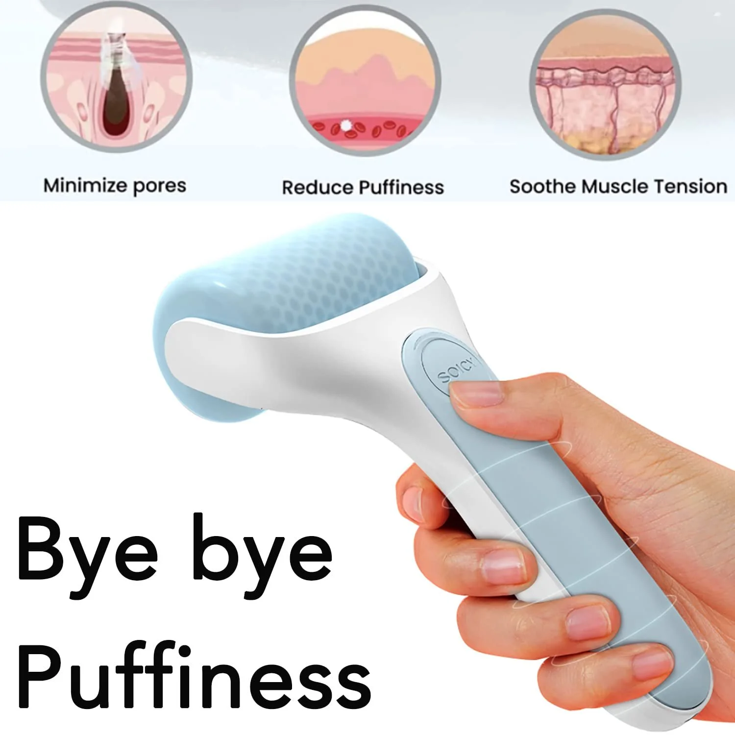 Ролик Льодовий AUDUODUO для Обличчя, Шиї, Тіла з Сумкою для Зберігання, фото №5