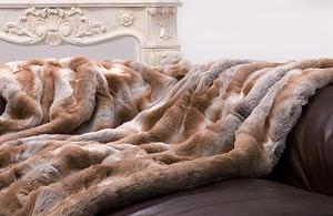 Покривало Штучне хутро Wohnen & Accessoires GmbH & Co. KG Fox Fawn Brown/Grey 260 x 300 см synthetic.ua - Фото 1