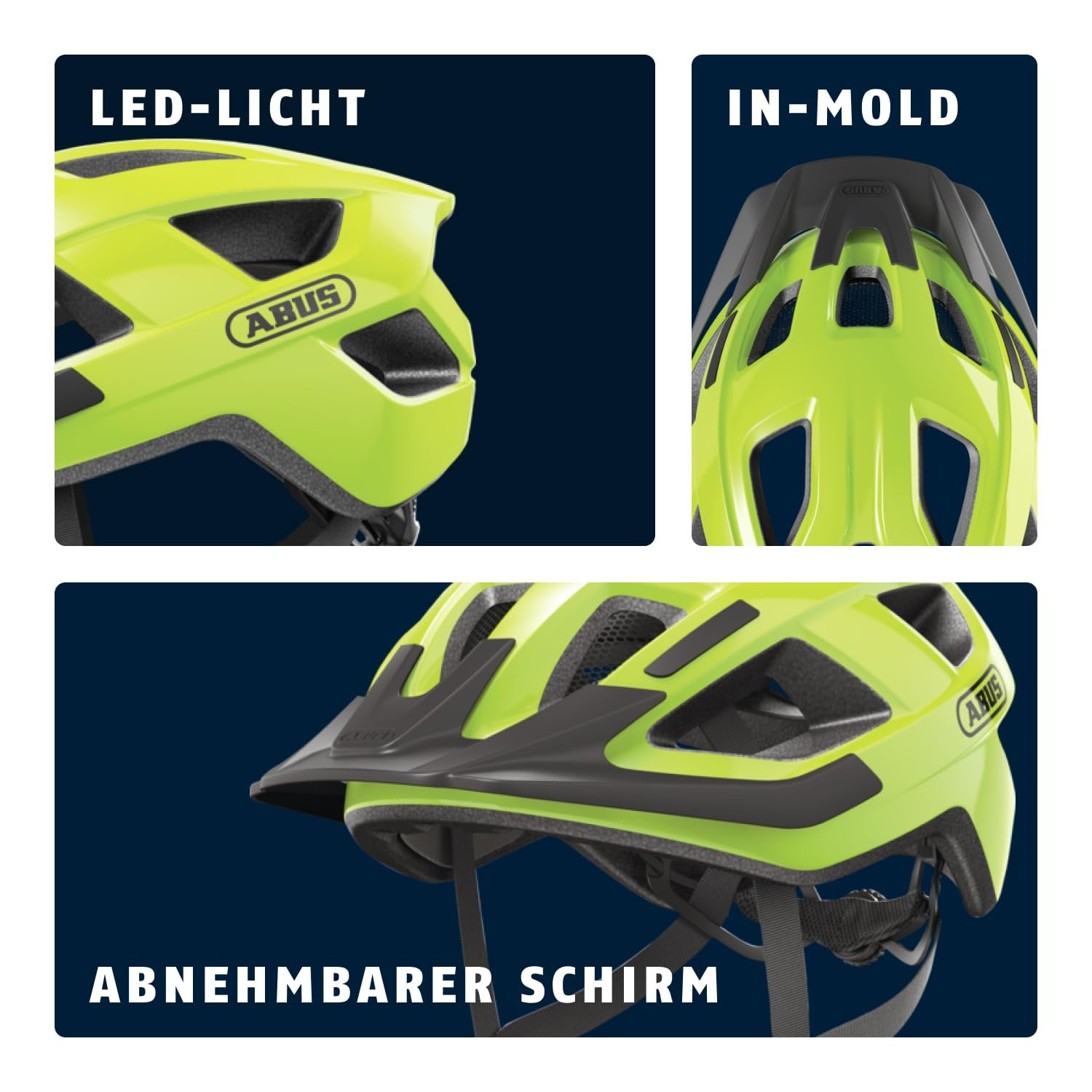 Шлем ABUS Aduro 3.0 LED велосипедный - Городской, спортивный, с задним фонарем, фото №4
