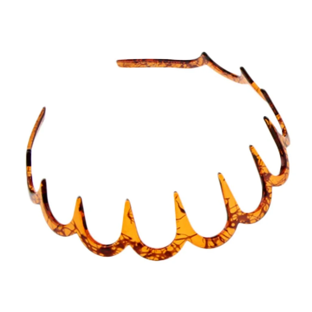 Обруч для волосся Sharplace з зубчиками, гребінець, хвилястий, коричневий, фото №4 Обруч для волосся Sharplace з зубчиками, гребінець, хвилястий, коричневий, фото №4