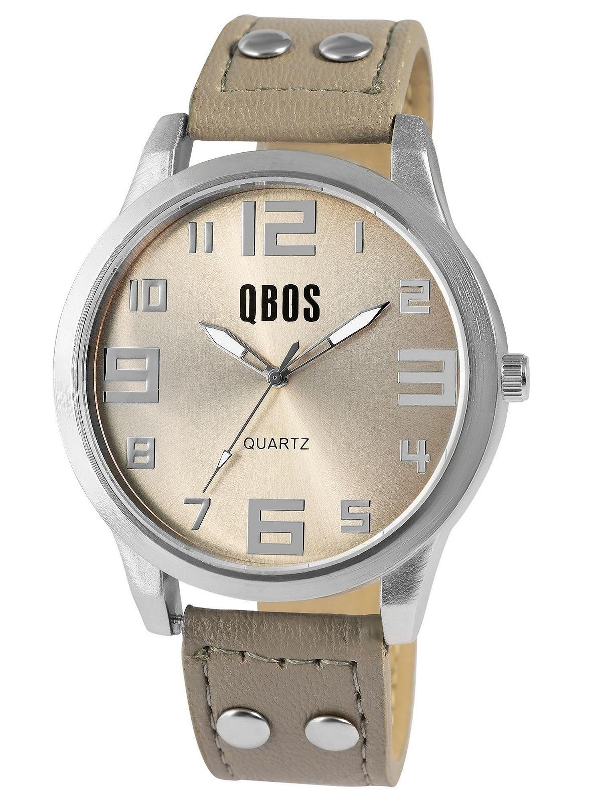 Унисекс часы QBOS с ремешком из искусственной кожи, фото №1