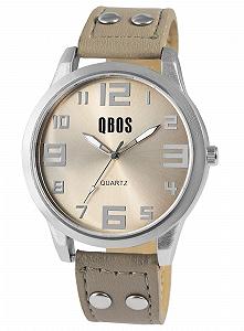 Унисекс часы QBOS с ремешком из искусственной кожи - Фото 1