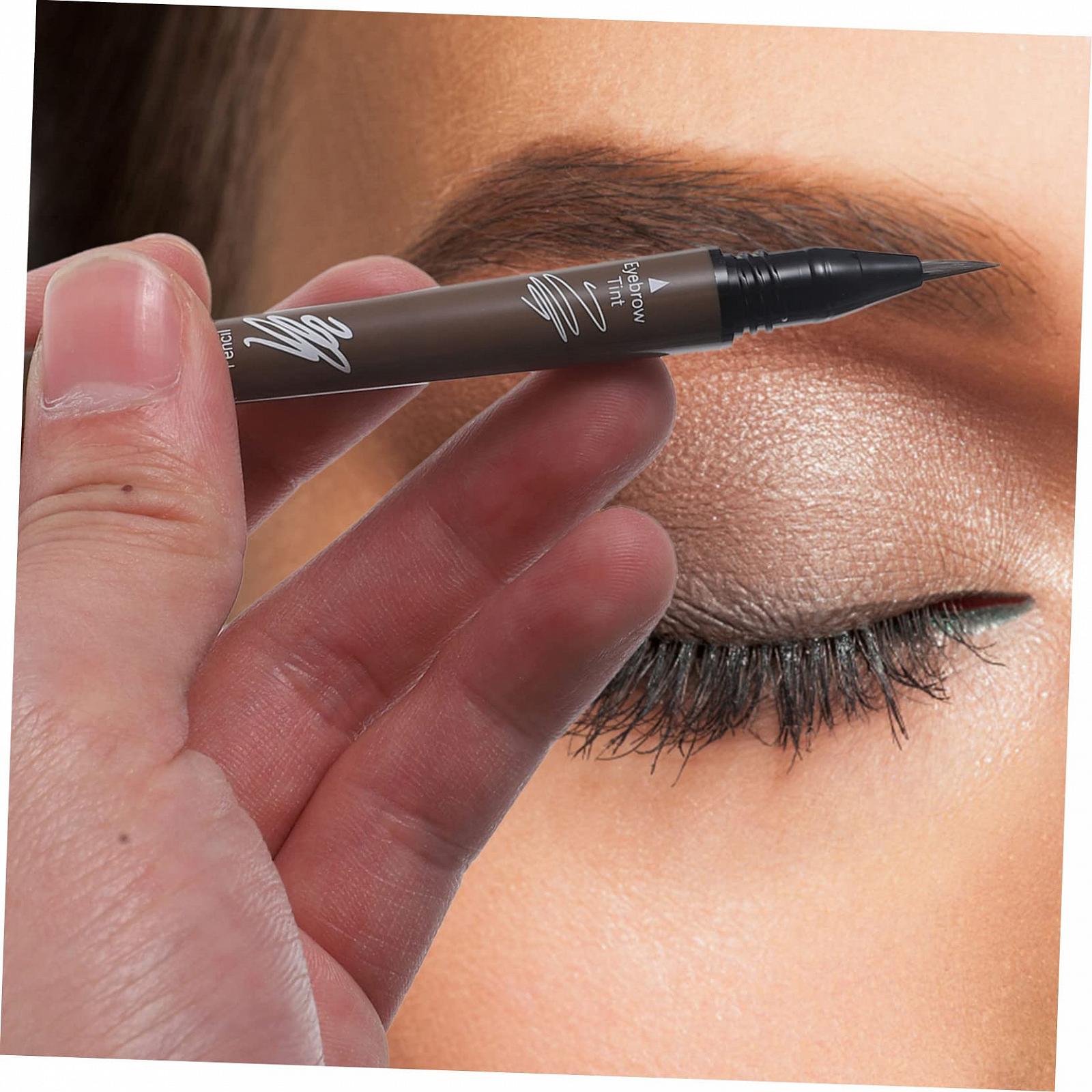 Олівець для брів Gogogmee Eyebrow 1-в-1 пластиковий темно-коричневий, фото №5