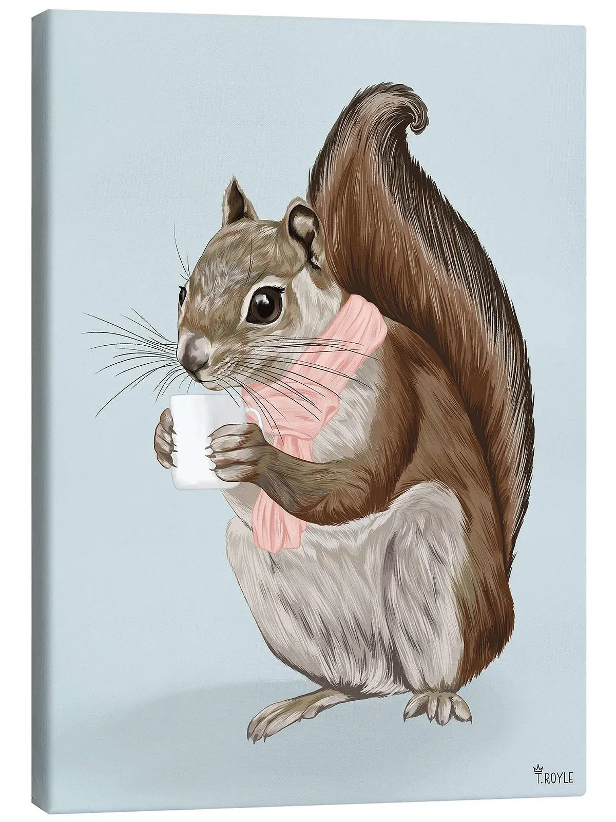 Картина на полотні Posterlounge Tea Time at Squirrel Tara Royle 30 x 40 см Бірюзова, фото №1