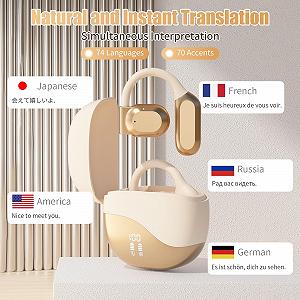 Навушники для перекладу голосу в реальному часі AI, підтримка 74 мов з AI Assistant для подорожей, навчання, бізнес-школи synthetic.ua - Фото 1