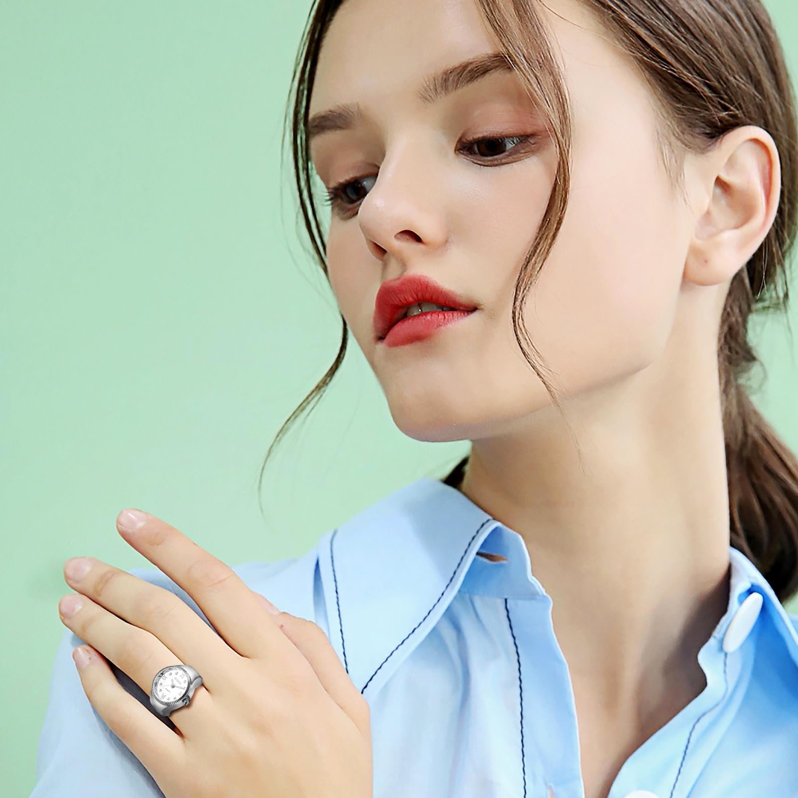Кольцо-часы JewelryWe Аналоговый Кварцевый Унисекс, фото №5
