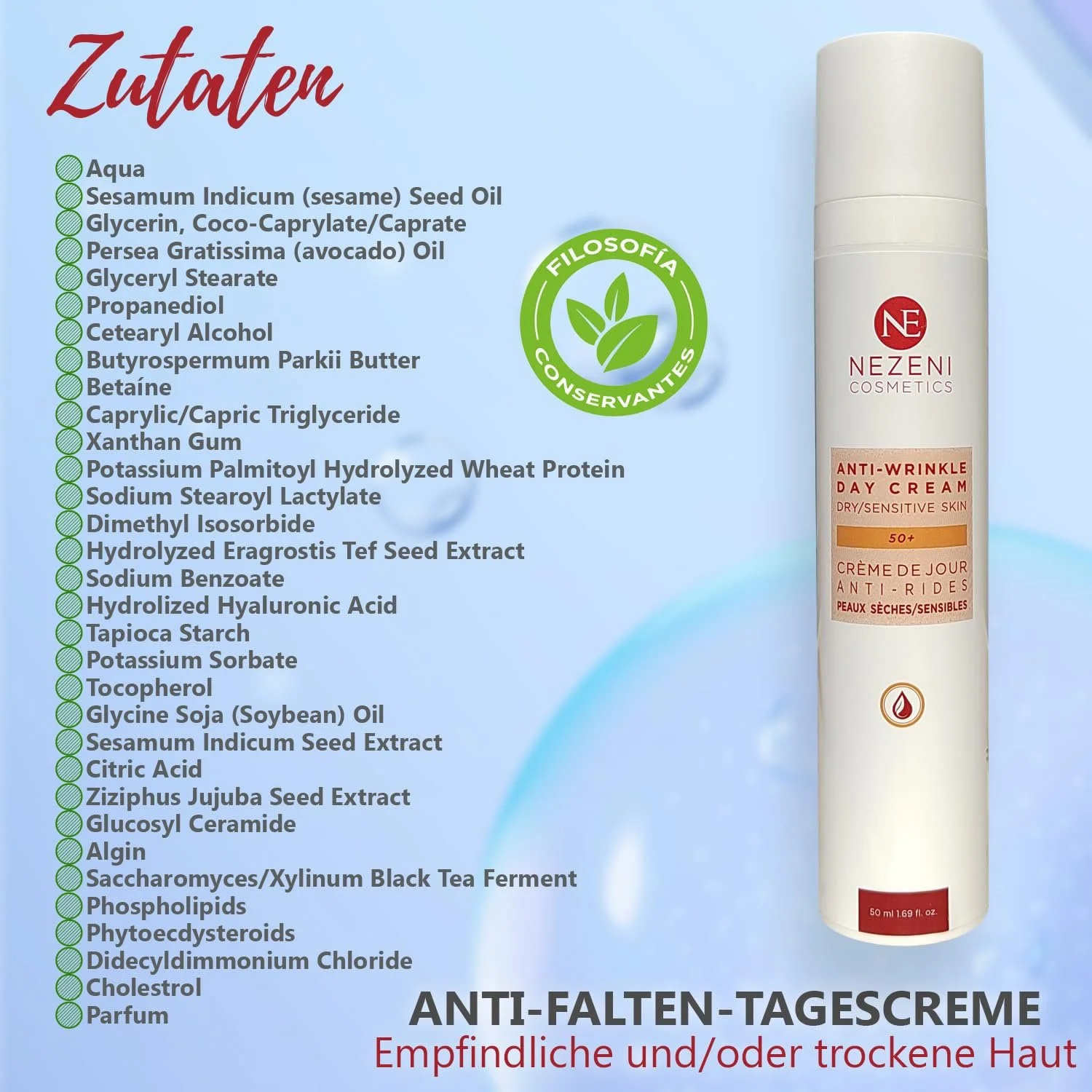 Крем для обличчя Nezeni Anti-Wrinkle від зморшок з 16 активними інгредієнтами, фото №3 Крем для обличчя Nezeni Anti-Wrinkle від зморшок з 16 активними інгредієнтами, фото №3