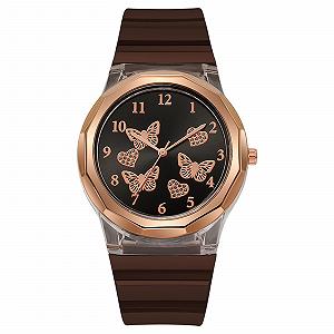 Женские часы Модные Тонкие Минималистичные Мода с Браслетом Циферблат Женские Кварцевые Силиконовый Ремешок Подарочные Часы - Фото 1