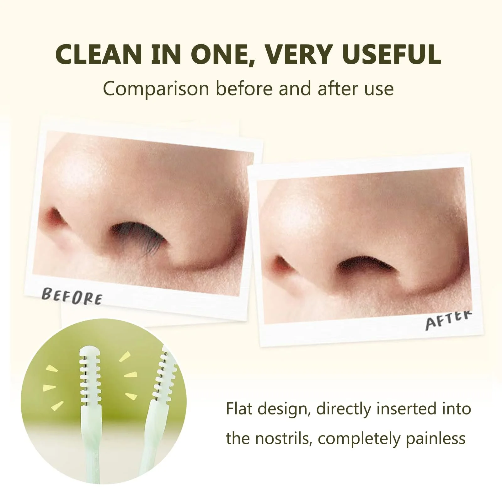 Ручний Чистячий Ніж для Носа Zynewa Чистий Дворежимний Подвійно Лезвийний (пакет 6), фото №3