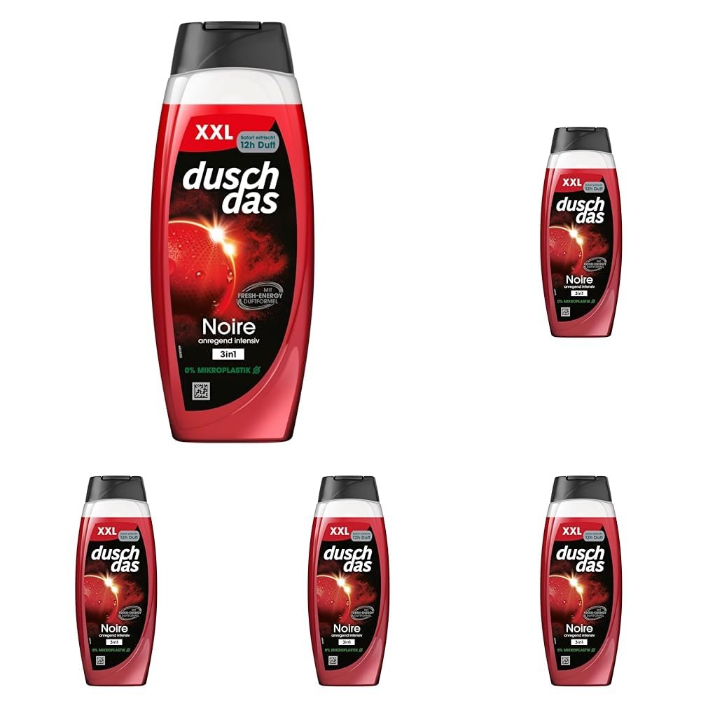 Гель для душу та шампунь 3-в-1 Duschdas Noire XXL Fresh Energy 450 мл (5 шт.), фото №1