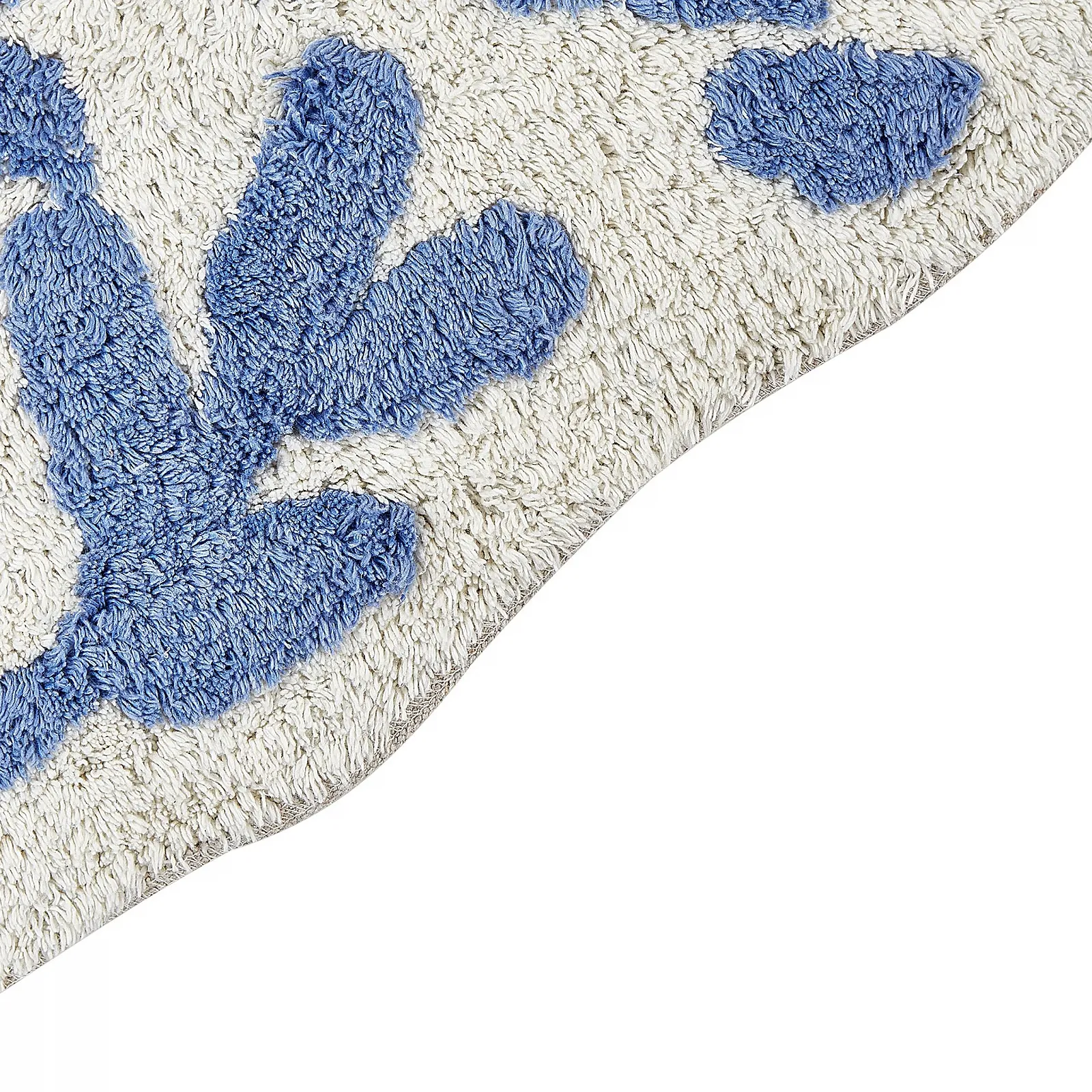 Килимок для ванної Derik 60x90 см бавовна пухнастий White/Blue, фото №4 Килимок для ванної Derik 60x90 см бавовна пухнастий White/Blue, фото №4