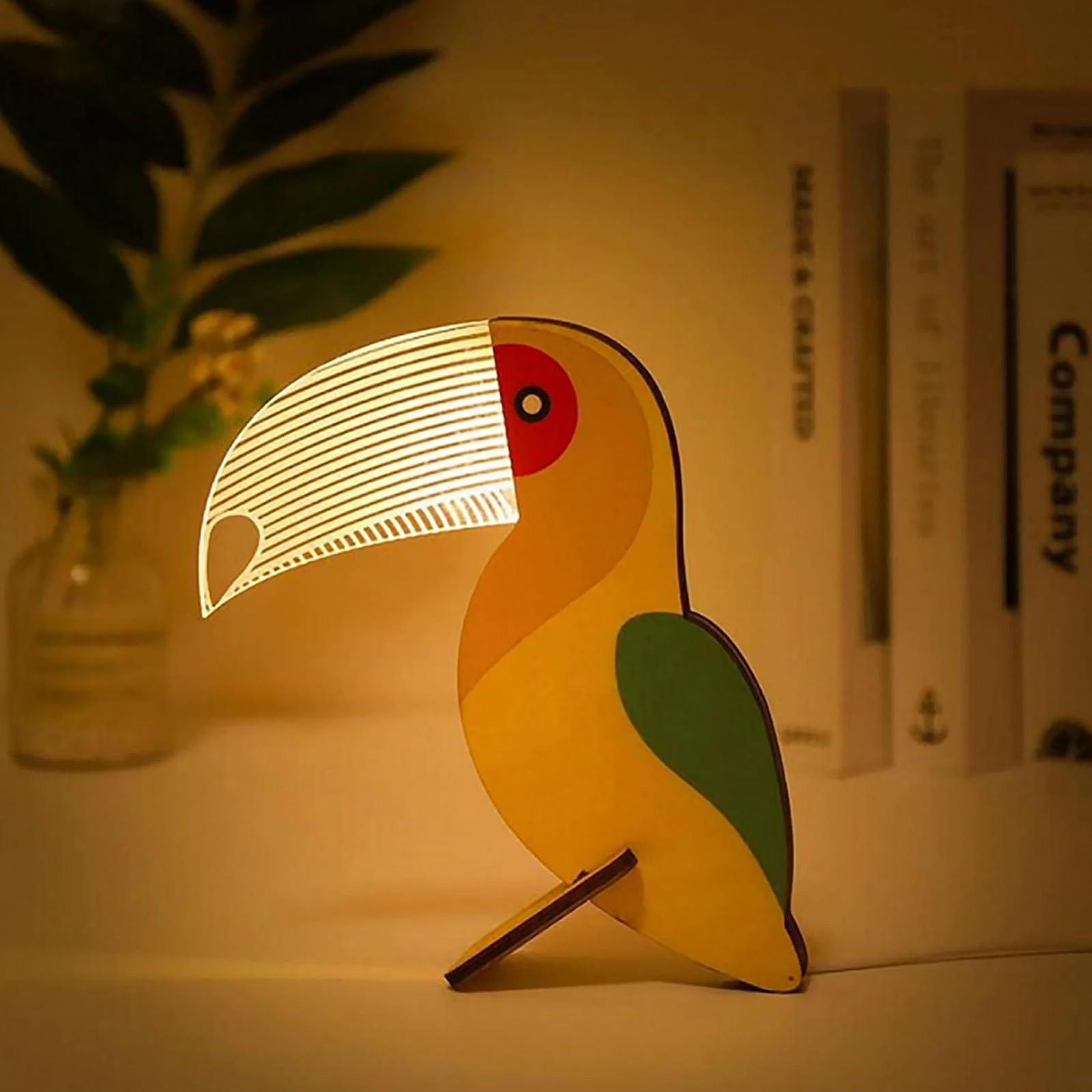 Ночник Wooden Craft 3D Illusion LED Table Lamp Animal, фото №1 Ночник Wooden Craft 3D Illusion LED Table Lamp Animal, фото №1