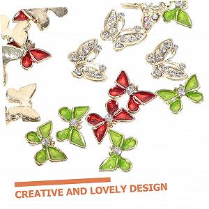 Украшения для ногтей Бабочки 40 шт., украшения для маникюра, блестящие самоцветы synthetic.ua - Фото 1