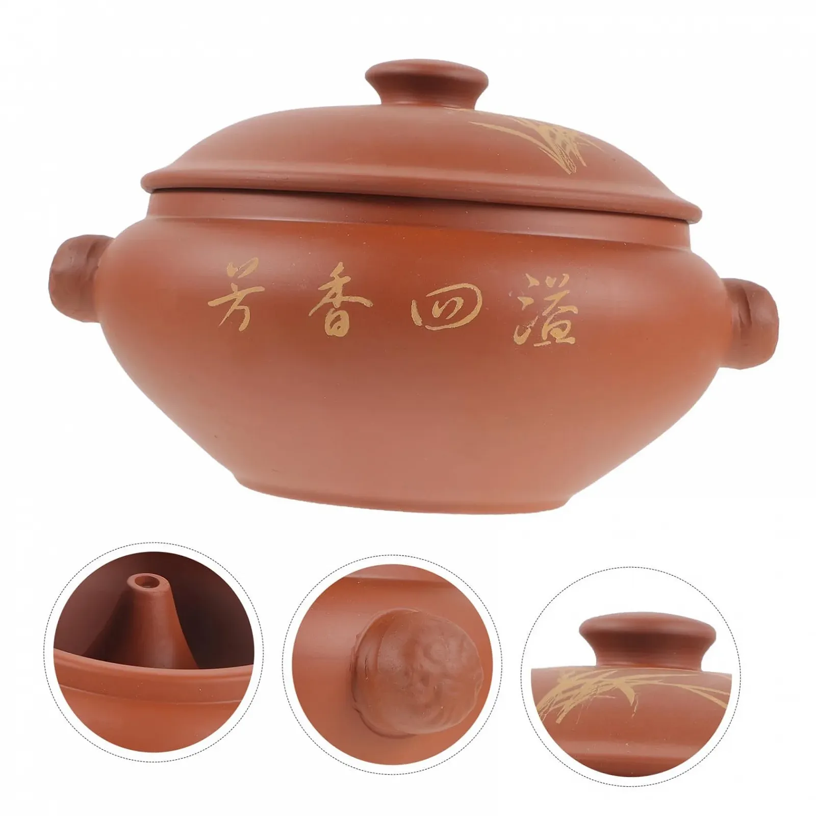 Пароварка и суповой горшок SHOWERORO керамический с крышкой традиционный стиль, фото №7