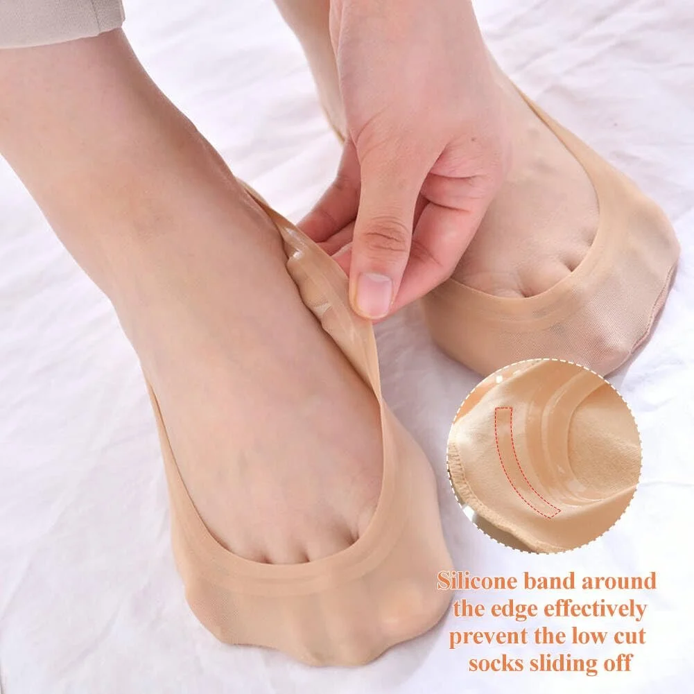 Носки-невидимки EQLEF для кроссовок, низкие носки, нескользящие носки-лодочки, невидимые ультра-носки для высоких каблуков, лодок, лоферов, фото №3