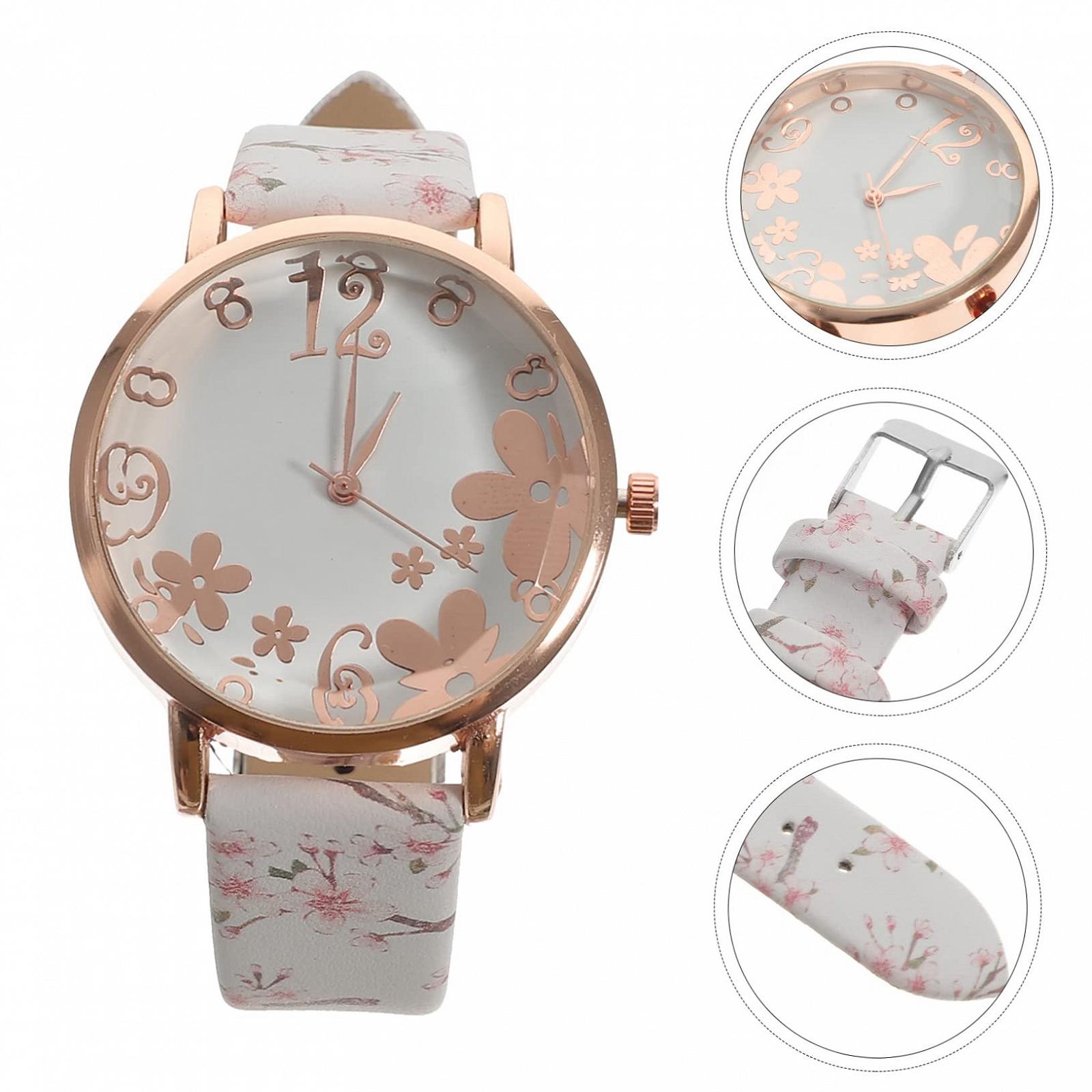 Жіночий годинник LIFKOME Квітковий Білий, Білий, фото №8