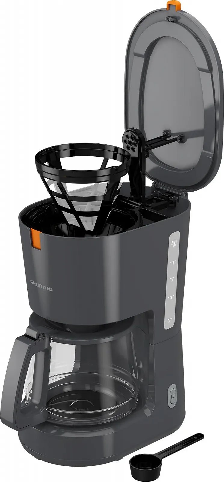 Кавоварка крапельна Grundig KM 5320 900 W 1.25 L Grey/Terracotta, фото №4