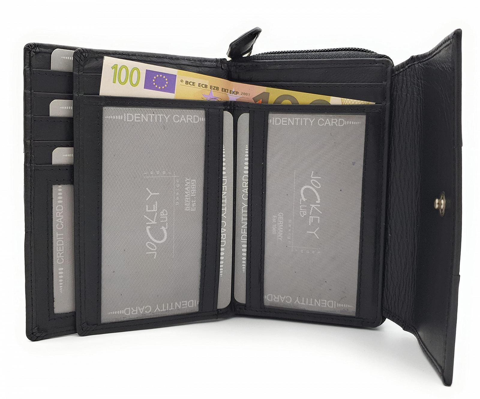 Гаманець Jockey Club Шкіра Наппа Жіночий з RFID захистом Чорний, фото №3