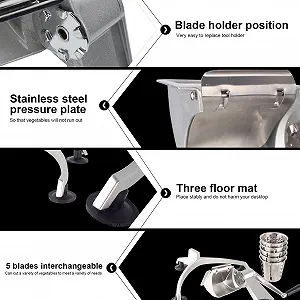 Овощерезка ручная Omabeta Tyre, кухонный процессор, лезвия из нержавеющей стали synthetic.ua - Фото 1